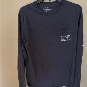 Vineyard Vines Blue Long Sleeve Tee Classic Crew